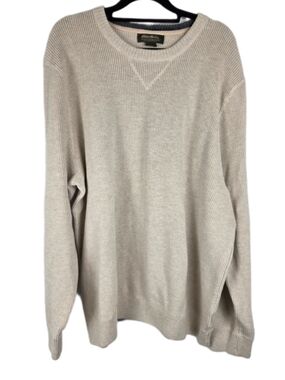 Eddie Bauer Men's Crewneck Sweater in Light Beige